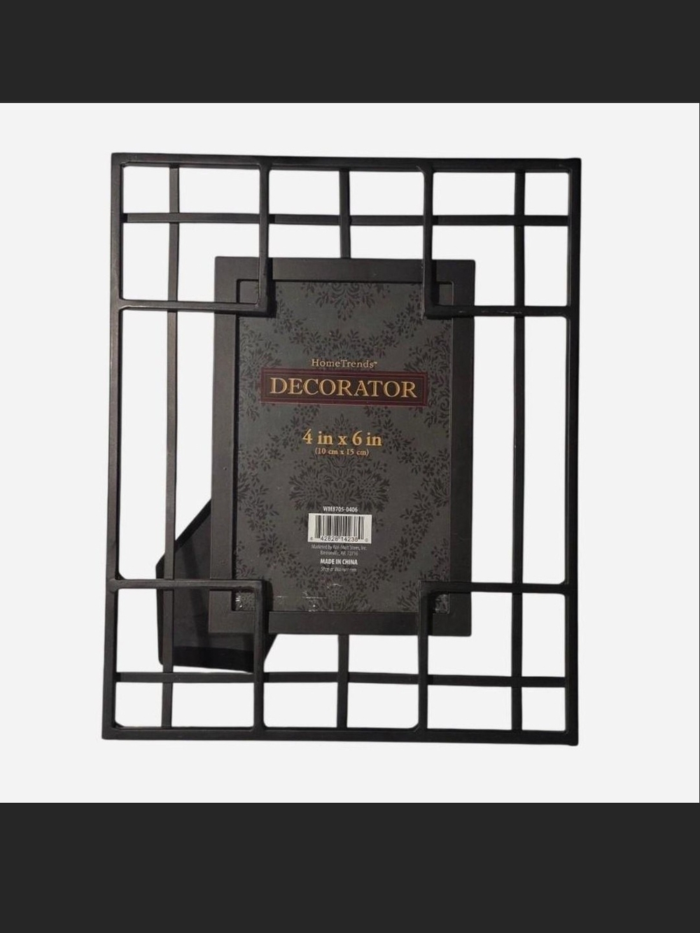 Black Grid Metal Wall Picture Frame - 4x6